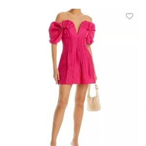 Cult Gaia Asal Pink Off-Shoulder Mini Dress Small/US4 NWT